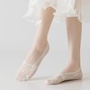 No Show Socks For Women - Floral Lace Invisible Mesh