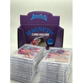 Paquete de 20 soportes magnéticos para tarjetas de un toque, 35 unidades, tamaño estándar, protección UV, para proteger tarjetas deportivas