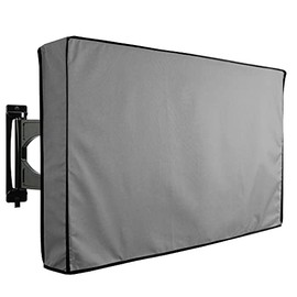 KHOMO GEAR Outdoor TV Cover Universal Weatherproof Protector for 60 - 65 Inch TV - Fits Most Mounts & Brackets, Grey (VC-tv-cover-60-grey)