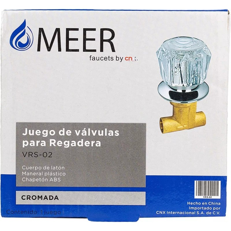 CNX Juego De 2 Llaves Para Regaderascon Un Acabado Transparente