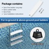Goovilla Pool Ladder Steps Replacement, (3-Pack) 18" Universal Heavy-Duty Molded