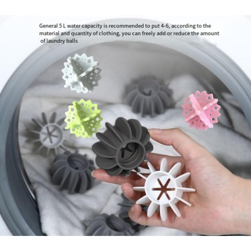 12PCS Colorful Laundry Washing Balls,Reusable Tangle-Free Eco-Friendly Laundry Scrubbing Balls