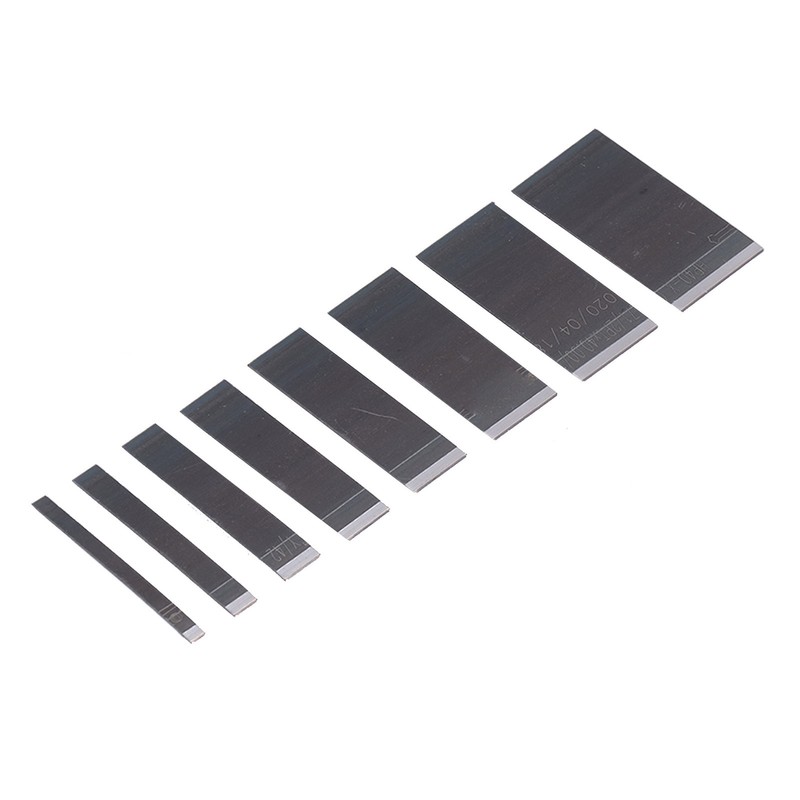 8pcs Leather Blades Different Sizes Steel Scraper with Storage Box
