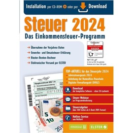ALDI STEUER 2024 für Steuererklärung 2024 am PC ELSTER klar Strukturiertes Steuerprogramm Download Code Inklusive *NEU&OVP*