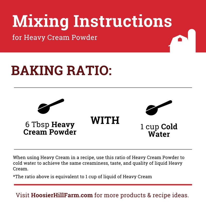 Hoosier Hill Farm Heavy Cream Powder, 1LB (Pack of 1)