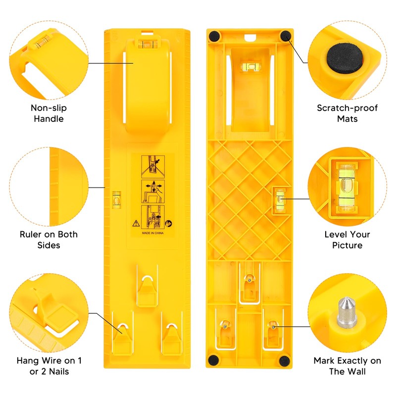 KEDEMAS 224 Pcs Picture Hooks for Frames, Picture Hanging Kit,
