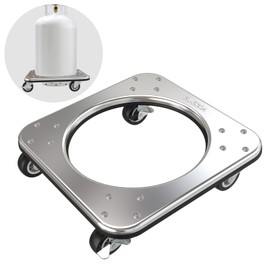 XIEEIX Movable Propane Cylinder Base, Fixed Propane Tank Tray with Brake Wheel, 5-30ib Gas Cylinder Fixed Shelf, Used for Gas Cylinder Consignment and Fixed Storage