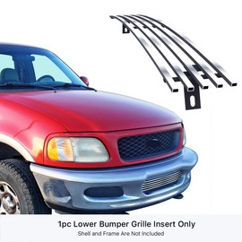 APS Compatible with Ford Expedition & F-150 4WD 1997-1998 Lower Bumper 304 Stainless Steel Chrome Polished 8x6 Billet Front Grill Grille Insert F85038C