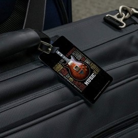 Music Is Beautiful Guitar Inspiriationa Luggage ID Tags Cards Set of 2