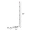 QWORK® Stainless Steel L Shape Square Ruler, 150 x 300