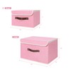 ANMINY Storage Bin with Lid Storage Boxes with PU Leather