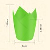 Xindtek Tulip Cupcake Liners 100-Count Baking Cups, Paper, Disposable, Green,