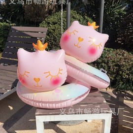 New Cartoon Pet Swimming Ring for Dogs & Kittens (Cross-border) Thick LF1886 Handle Pink Elephant Swimming Ring 190G 10ea