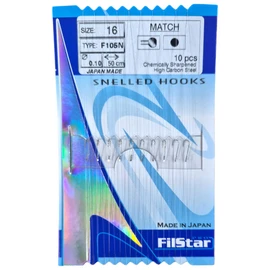 PRO FILSTAR Nickel Fishing Hook Set with Leader Pack of 10, Size 16, Mono Fishing Line 50 cm, DIA 0.10 mm, Tench & White Fish Tied Hooks - Fishing Hook - Leader Line - Monofilament Leaders - Sport Set