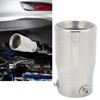 Exhaust Muffler 76mm/2.99in Mirror Polishing Stainless Steel Rear Muffler Exhaust