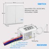 Thinkbee Wireless Light Switch and Receiver Kit, Outdoor 1900ft Indoor