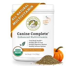 Wholistic Canine Complete with Organic Pumpkin for Dogs - 2 Lb - Dog Vitamins and Supplements with Pumpkin Powder for Digestion, Skin & Coat Health