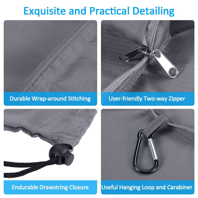 GOGOODA Travel Laundry Bags with Drawstring Closure XL Large Foldable