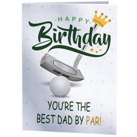 Funny Joke Golf Birthday Card for Best Dad by Par