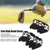 10pcs set PU Waterproof Golf Club Iron Cover Fine Sewing