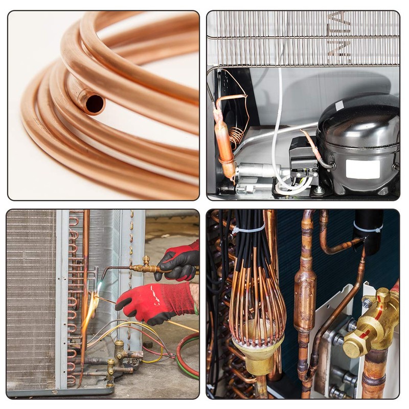 sourcing map Refrigeration Tubing, 1/8" OD x 5/64" ID x