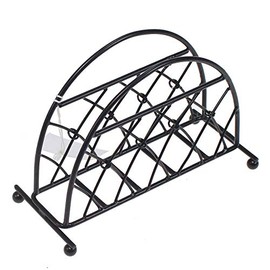 Ambiente Napkin Holder Upright Lattice Design Black