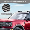 PDKLIN for Bronco Sport Windshield Sun Shade American Flag for