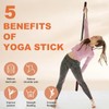 RACOC 5 ft Yoga Stick Sturdy Steel, Adjustable Stretching Stick