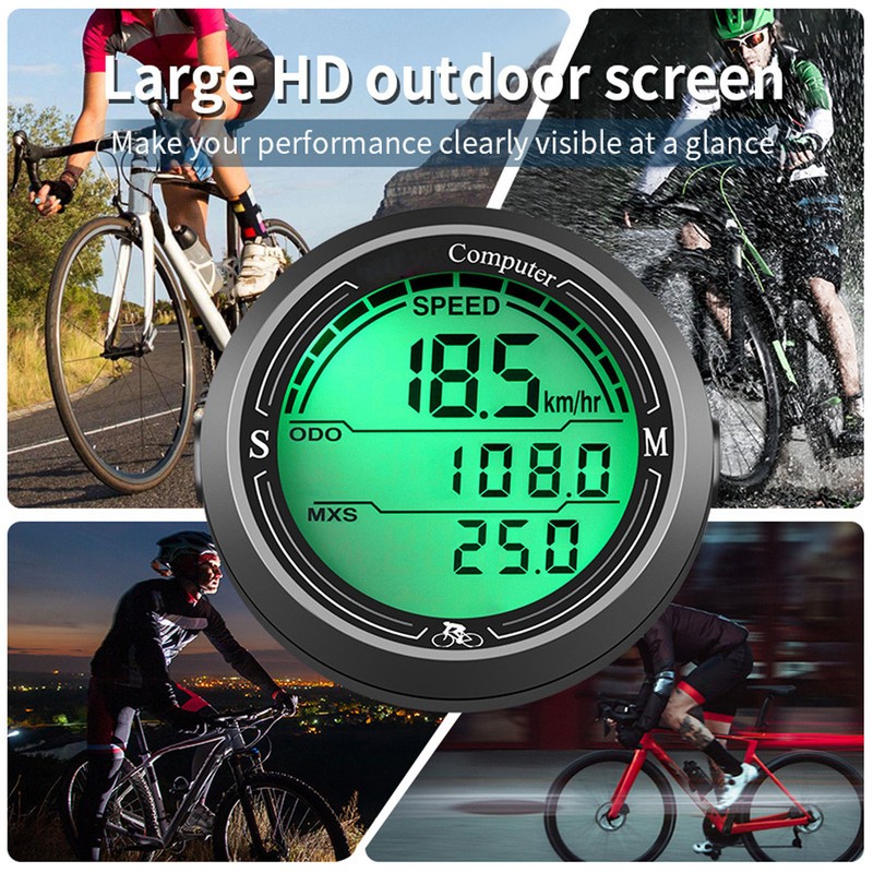 Cycling Speedometer Odometer Multi Function Electronic Speed Tester Temperature Time