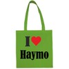 Reifen-Markt Tasche I Love Haymo Größe 38x42 Farbe Grün Druck