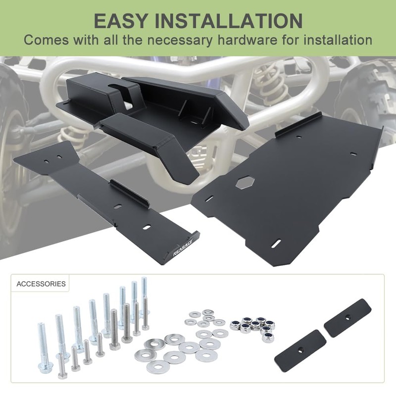 REARACE Chassis Swingarm Skid Plate Fit for Raptor 660R YFM660R