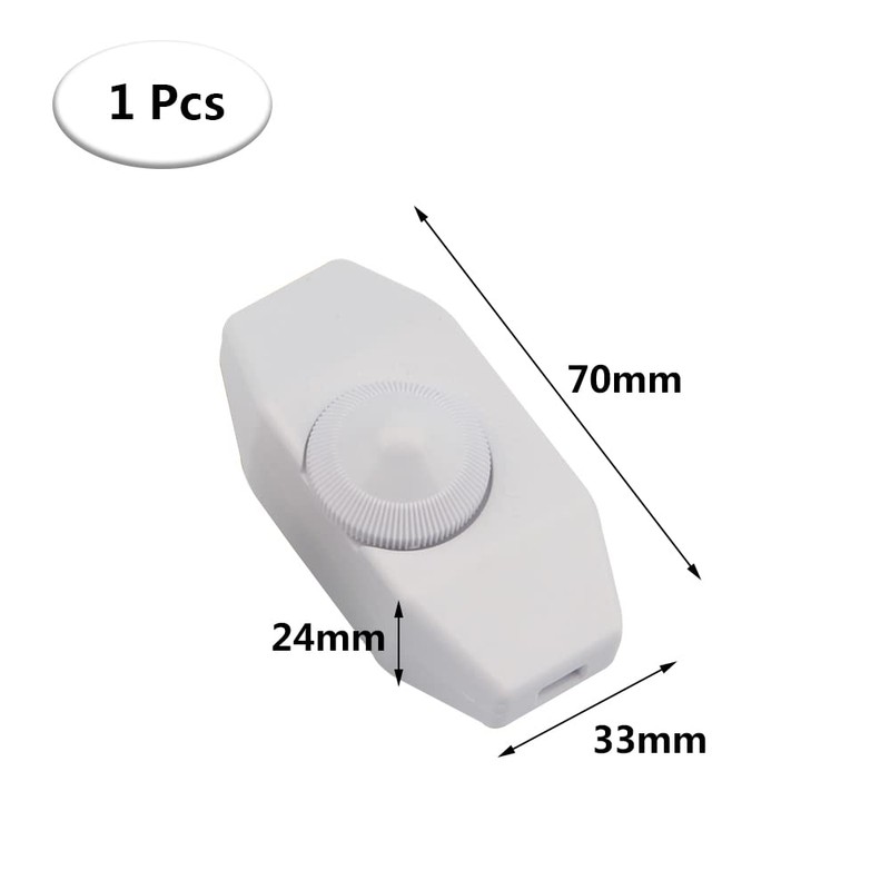 ZaishunNT Inline Dimmer Switch 220-240V Knob Dimmer Switch Lights Switch