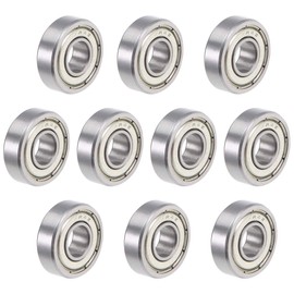 uxcell R4ZZ Ball Bearing 1/4-inchx5/8-inchx0.196-inch Double Shielded ABEC-1 Bearings 10pcs