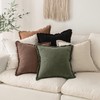 MIULEE Decorative Throw Pillow Covers Neutral Linen Fringe Throw Pillows