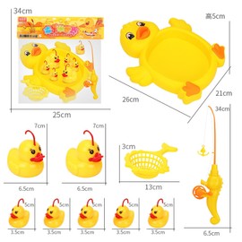 Fishing Game, Pack of 10 Bath Toys, Wind-Up Bath Toy, Fishing Game, Bath Toy, Ducks Fishing Game, Bathtub with Fishing Net, Fishing Rods, Small Duck Pond