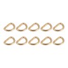 METALLIXITY Metal D Rings 50pcs (10mm), Non-welded D-shaped Ring Buckles