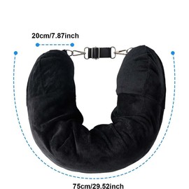 Travel Pillow Stuffable with Clothes, Multifunctional Stuffable Travel Pillow Transformable and Expandable U Shaped Velvet Neck Pillow for Traveling by Car Or Plane Fits Up to 3 Days' Essentials