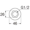 SANEI PU81-13-13 G1/2 Plumbing Parts Seat Nuts for Fixing Through Screws