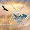 LONAGO Mountain Necklace Eagle Pendant Necklace Silver Eagle Necklace with