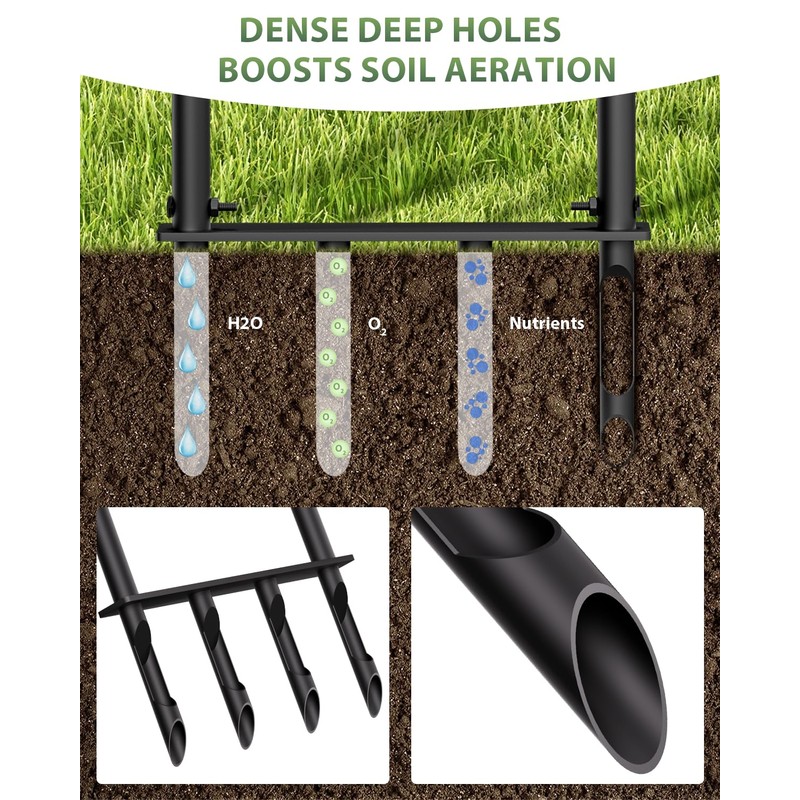 Roetelo Manual Lawn Aerator Tool, Heavy Duty Core Aerator with