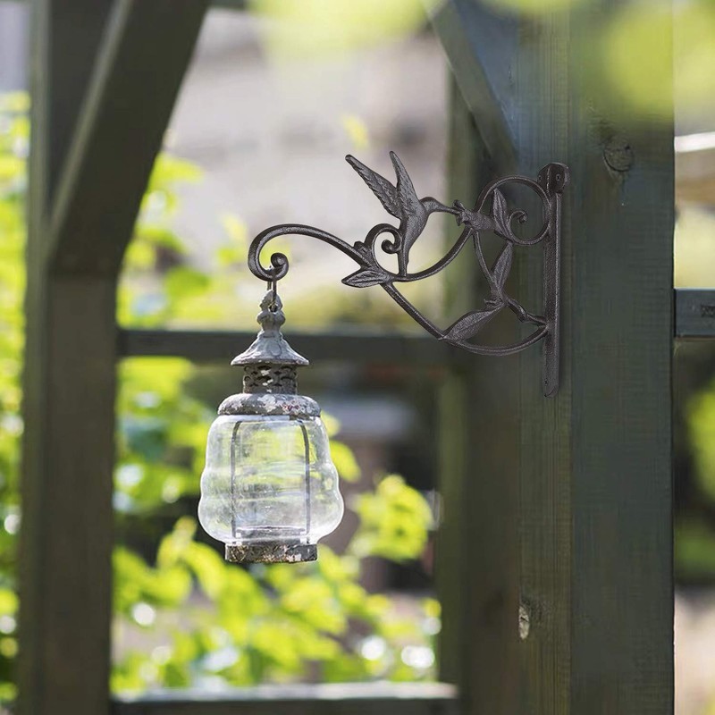 2PCS Plant Hangers Outdoor Plant Hooks for Wall/Fence, Hummingbird Hanging