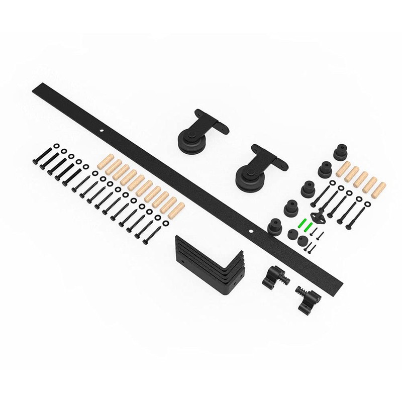 TSMST 8FT Ceiling Mount Sliding Barn Door Hardware Closet Track