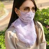 PikandeCo Decor Scarf Mask - 1-Piece Mask & Scarf Combo Fluttering Petit Violet (1 Piece) 5ea