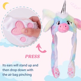 Cuteoy Animal Hat Plush Ears Moving Jumping Dress Up Cosplay Party for Kids