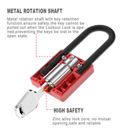 6 Sets Lockout Lock, Lockout Tagout Lock Kit for Electricians with 2 Keys Per Lock,Engineering Safty Nylon Lock Security Padlock for Electrical Lock Off Kit