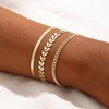SUFOPE 14K Gold Bracelets for Women Dainty Gold Plated Bracelets