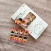 Sunset Press on Nails Medium Square Fake Nails with Orange