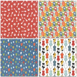 BLEDS Papel decorativo para álbum de recortes, 24 hojas, tema de gato, 6 x 6 pulgadas, multicolor, cuadrada, para manualidades, diario, tarjetas, fondo decorativo, tarjeta de felicitación