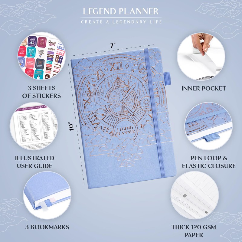 Legend Planner PRO – Undated Weekly & Monthly Life Planner