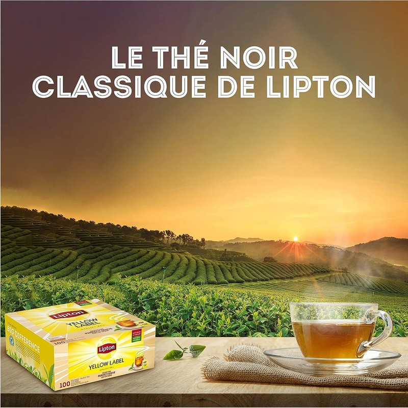 Yellow Label Tea Box of 100 Tea Bags by UnileverLipton